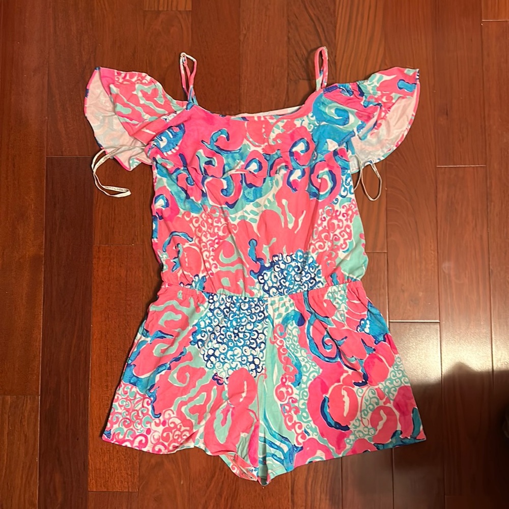 Lilly Pulitzer Adjustable Cold Shoulder Romper